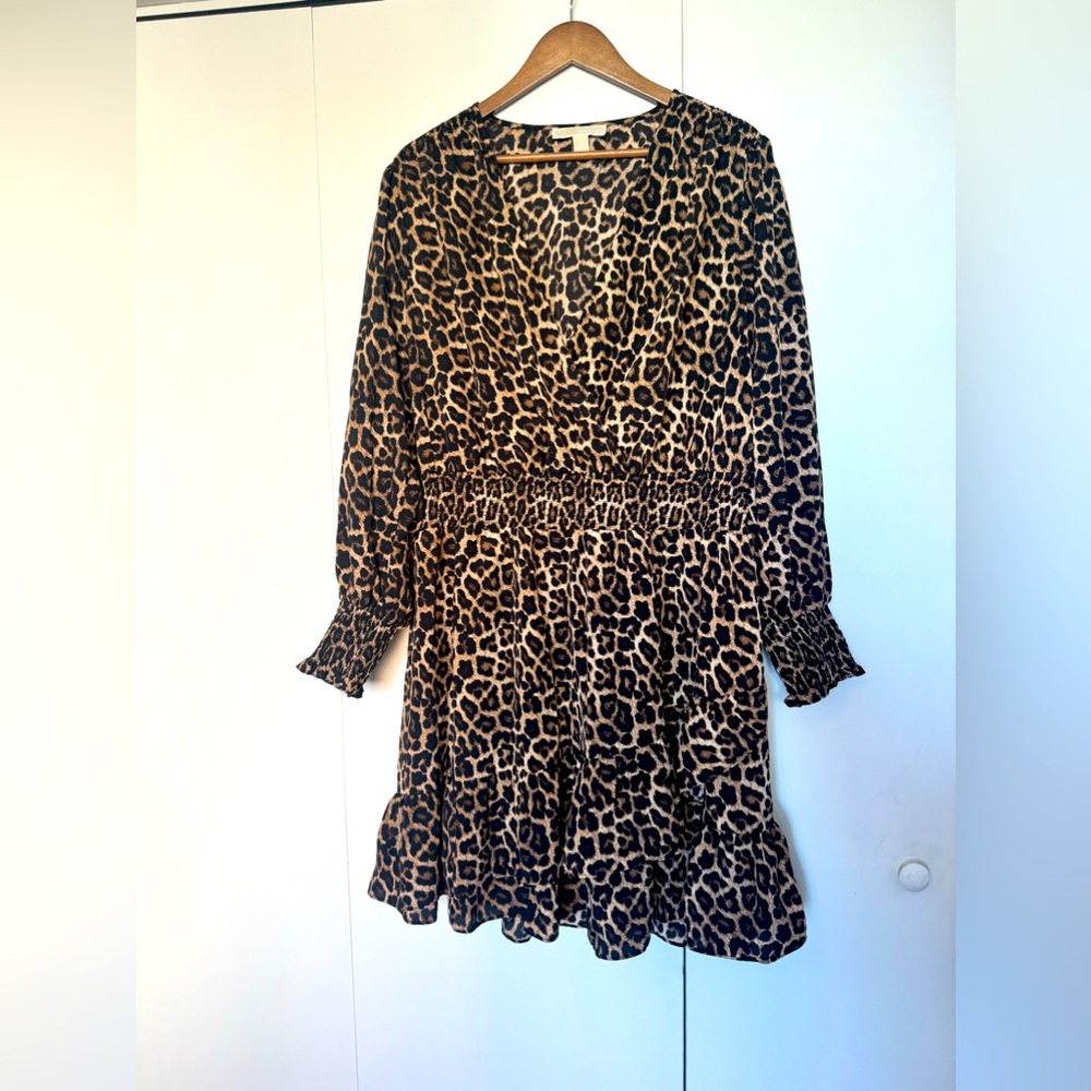 MICHAEL Michael Kors Leopard Print Mini Dress